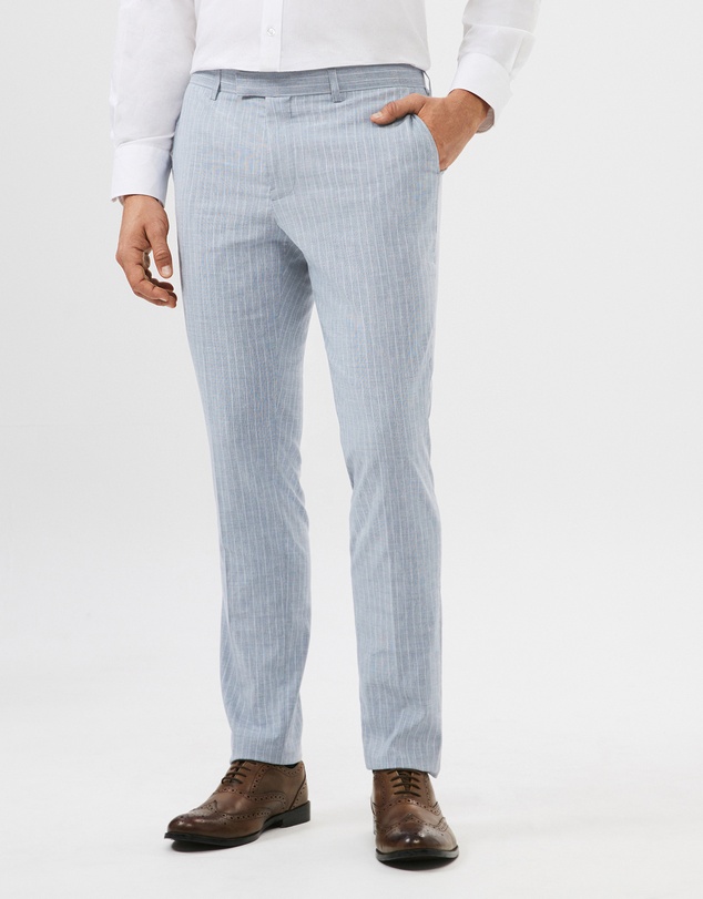 Van Heusen - Linen Blend Stripe Suit Pant
