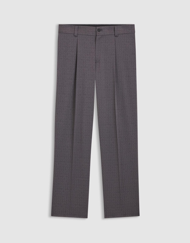 HUGO - Modern-Fit Trousers in Pin-Check Stretch Fabric