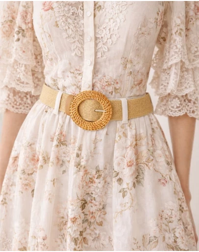 Miz Casa and Co - Round Rattan Plain Woven Belt