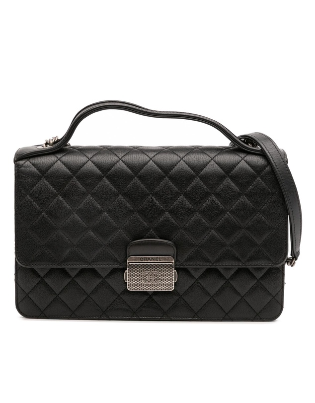 Pre-Loved by Azura Reborn - Pre-Loved Medium Quilted Goatskin CC University Flap