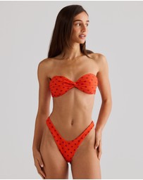 Vacay Swimwear - Positano Top Chilli Polka