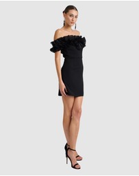 Romance by Honey and Beau - Trevia Frill Neckline Mini Dress