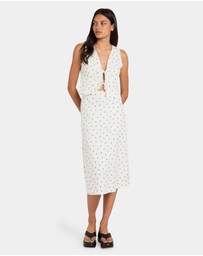 RVCA - Womens Rose Bud Annika Midi Skirt