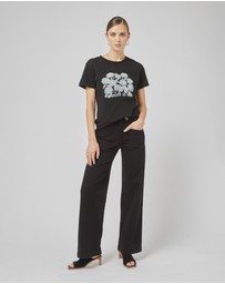 DRICOPER DENIM - Clare Black Printed Tee
