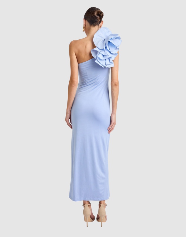 Honey and Beau - Lorena One Shoulder Ruffle Dress