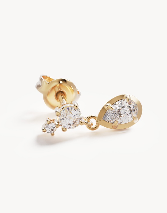 By Charlotte - Quiet Radiance Drop Stud Earrings
