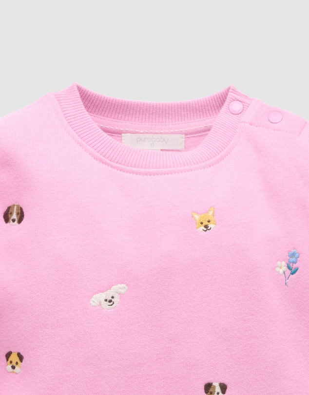 Purebaby - Puppy Embroidered Windcheater-Kids-Babies