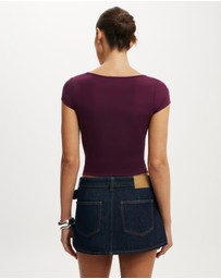 Cotton On - Pleated Micro Wrap Skirt