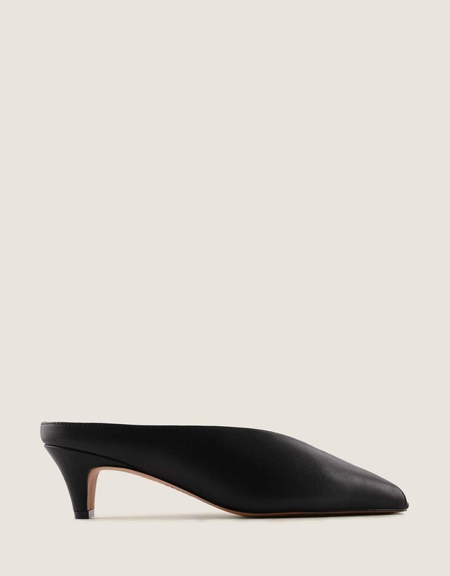 Shelly Shen - Cosmo Low Heels Black Leather