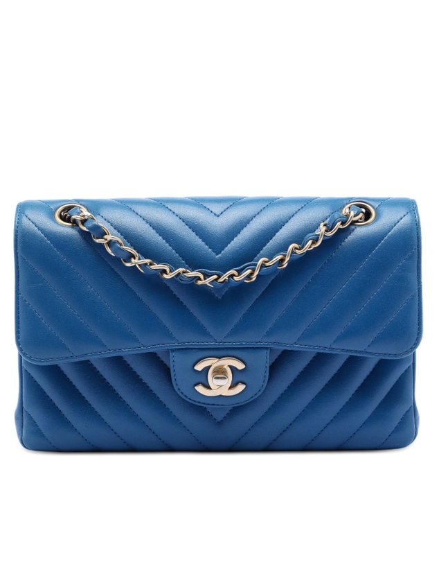 Pre-Loved by Azura Reborn - Pre-Loved Small Classic Chevron Lambskin Double Flap