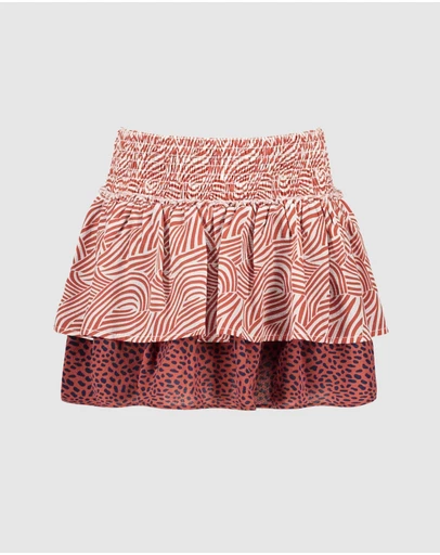 B.Nosy - Zebra Print Ruffle Skirt - Kids-Teens