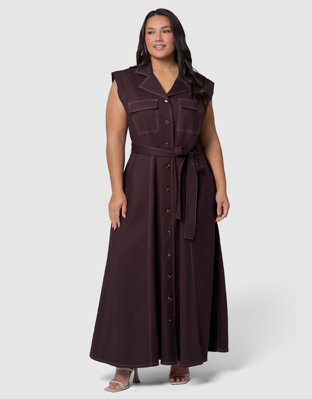 Something 4 Olivia - Cleo Midi Shirt Dress