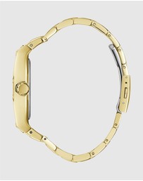 GUESS - Guess Gents and Ladies Set - Phoenix Gold Tone & Green & Veda Ladies Gold Tone Analogue