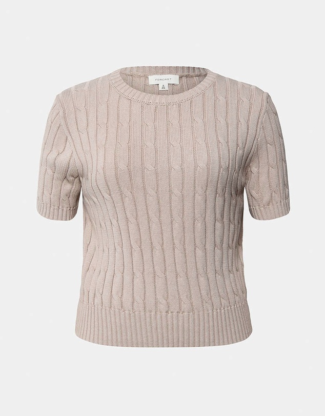 Forcast - Anita Short Sleeve Cable Knit