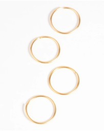 Lovisa - Gold-Plated Surgical Steel Nose Ring 4-Pack