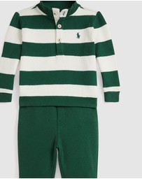 Polo Ralph Lauren - Striped Estate-Rib Pullover & Pants Set - ICONIC EXCLUSIVE - Babies