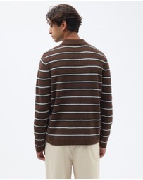 AERE - Stripe Wool Polo