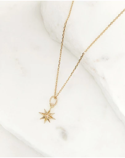 Luna Rae - Solid Gold - My True North Necklace
