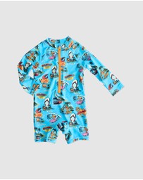 Kip&Co - KipCo x Mambo Mambo World Long Sleeve Zip Bathers - Babies