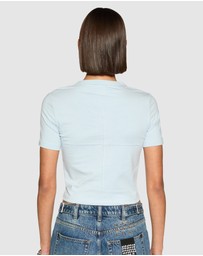 Ksubi - MONIKER BABY TEE SKY