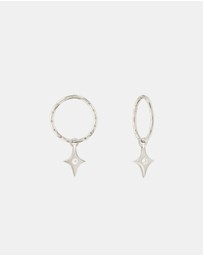 SAINT VALENTINE - Starburst Mini Hoops - Silver
