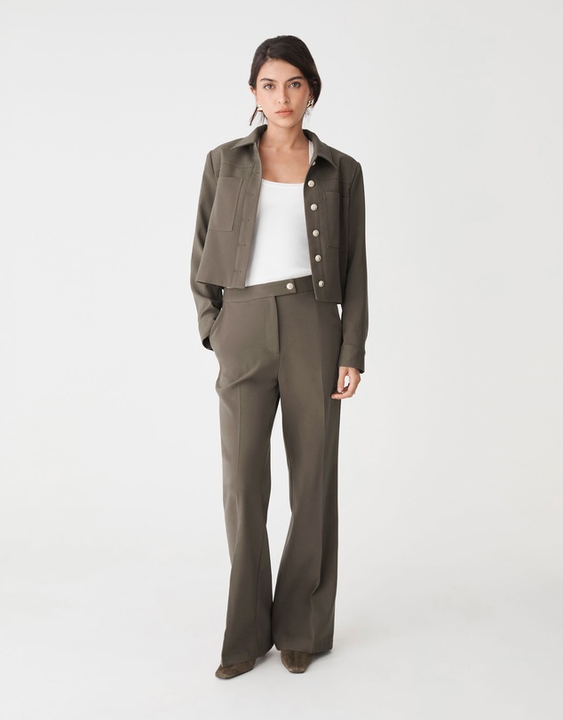 Forcast - Sadie Patch Pocket Crop Jacket