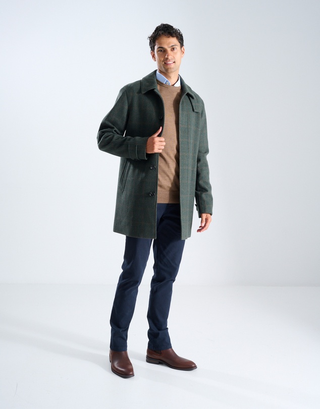3 Wise Men - 3 Wise Men Crawford Wool Coat - Green