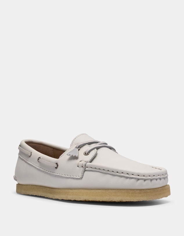 Clarks - Godney Boat (W) White