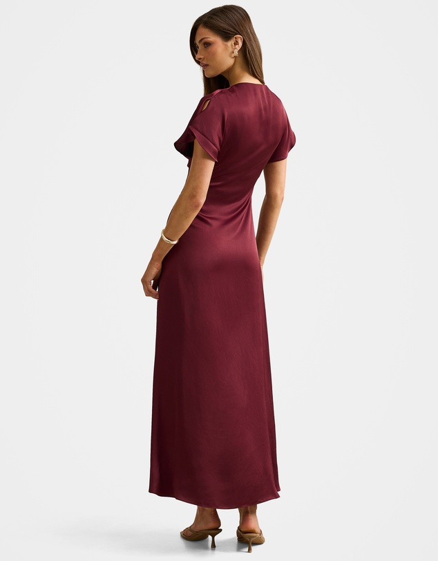 Forever New - Genevieve Satin Drape Maxi Dress