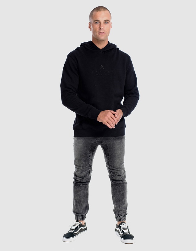 Xander - Monarch Mono Embroidery Hoodie