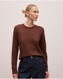 Trenery - Merino Classic Crew in Espresso