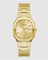 GUESS - Guess Oliver Mens Gold Tone Date Watch
