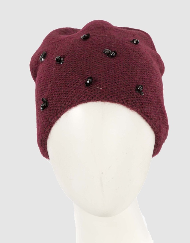 Max Alexander - European Made Burgundy Wool Beanie