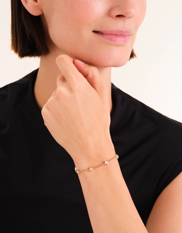 Rosefield - Playful Diamonds Gold-Tone Bracelet