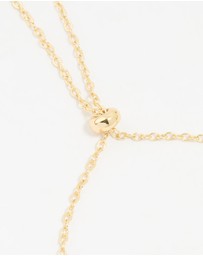 Lovisa - Gold Plated Cubic Zirconia Pink Triple Flower Outline Toggle Bracelet