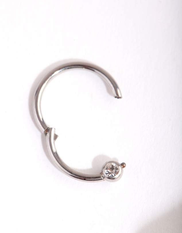 Lovisa - Surgical Steel Diamante Belly Clicker Ring