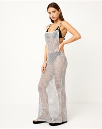 Dazie - Evie Lurex Sequin Knit Maxi Dress