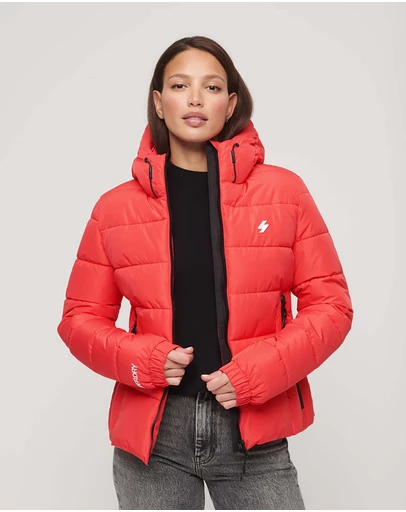 Superdry - Slim Fit Hooded Spirit Sports Puffer