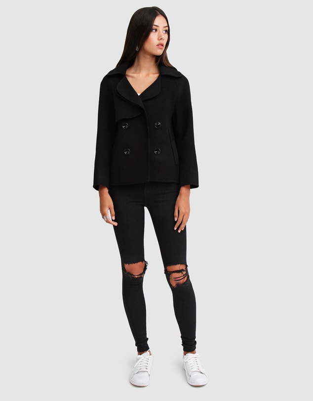Belle & Bloom - I'm Yours Wool Blend Peacoat