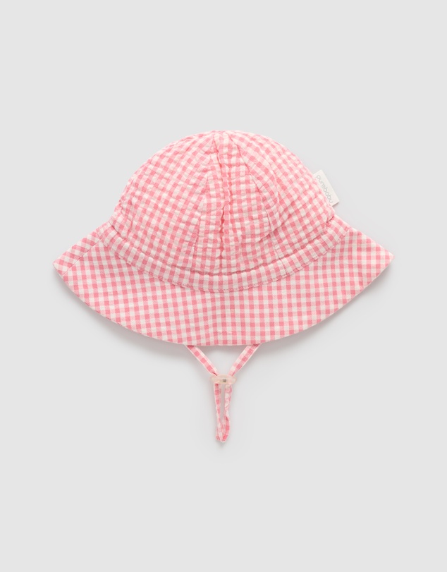 Purebaby - Gingham Sunhat-Kids-Babies