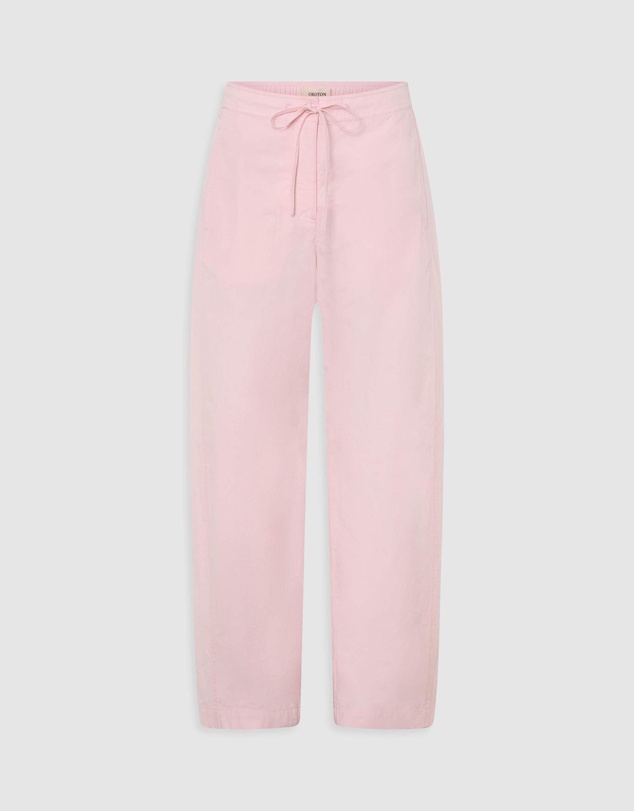 Oroton - Barrel Leg Cotton Pants