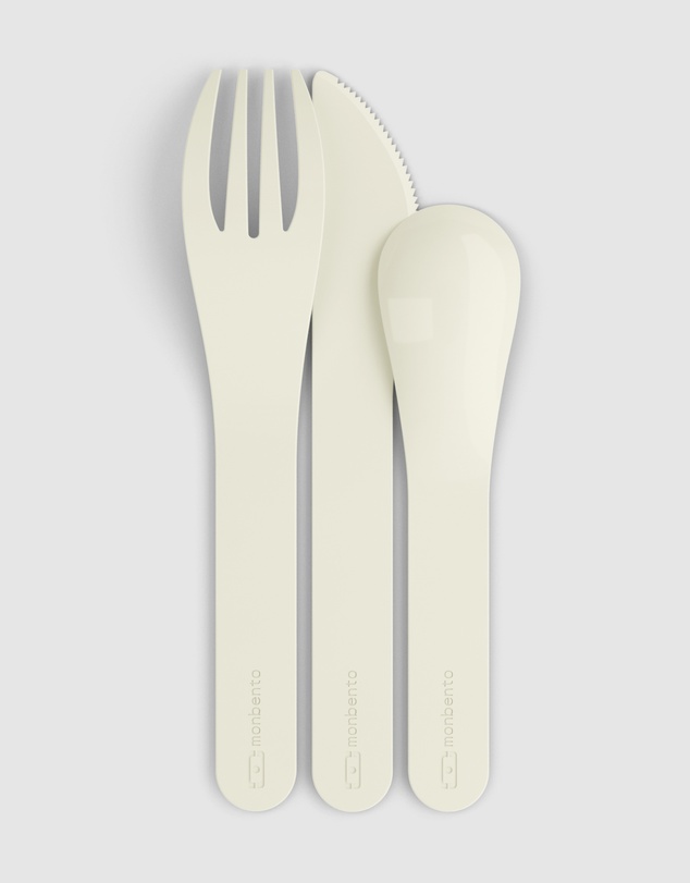 Monbento - Monbento Mb Pocket Plastic Cutlery Set - Colour Natural