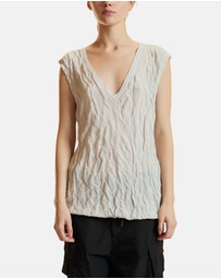 Cynthia Rowley - Crinkle Knit Sleeveless Top