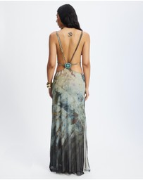 Jaded London - Strappy Maxi Dress - Abstract Print