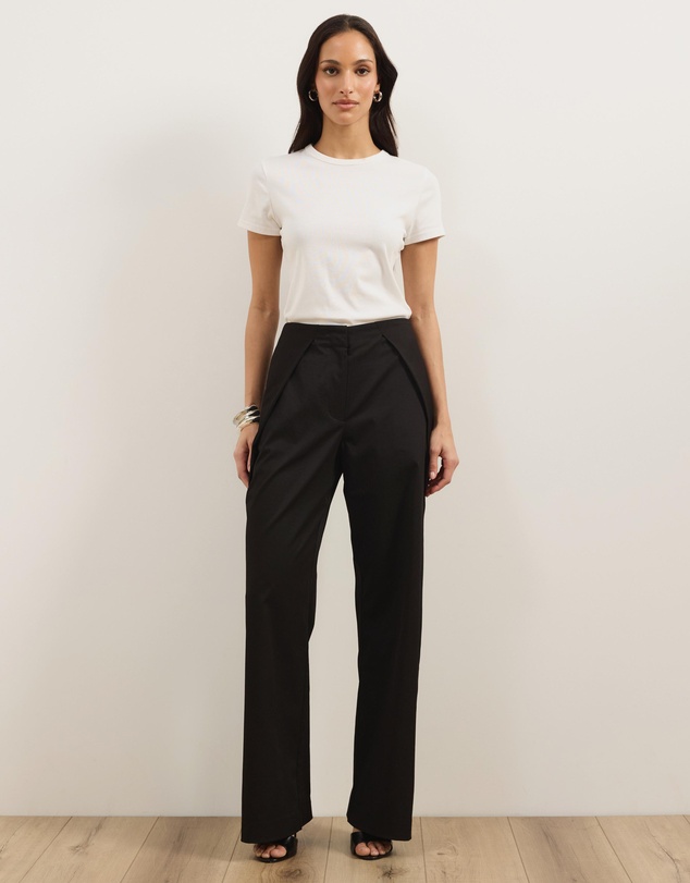Atmos&Here - Olivia Pleated Wide Leg Tailored Pants