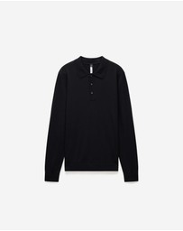 Calibre - Long Sleeve Tech Knit Polo Black
