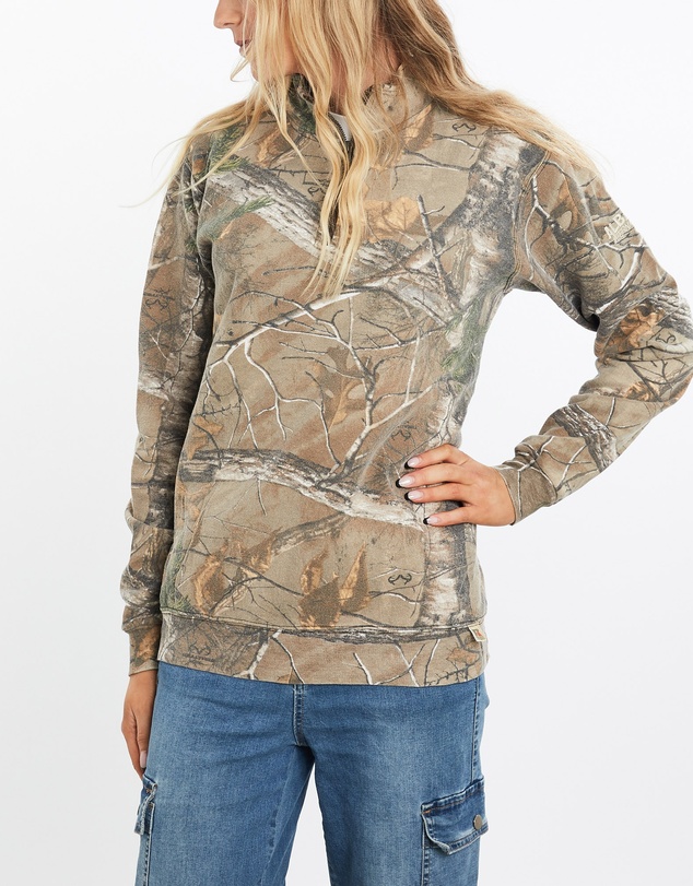 Vintage by The Real Deal - Pre Loved - Vintage Russell Athletic Realtree Camo Quarter Zip Sweatshirt