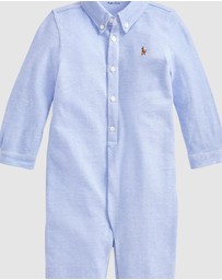 Polo Ralph Lauren - Knit Cotton Oxford Coveralls - Babies