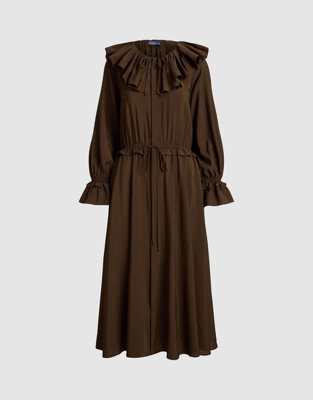 Polo Ralph Lauren - Ruffled Blouson Crepe Dress
