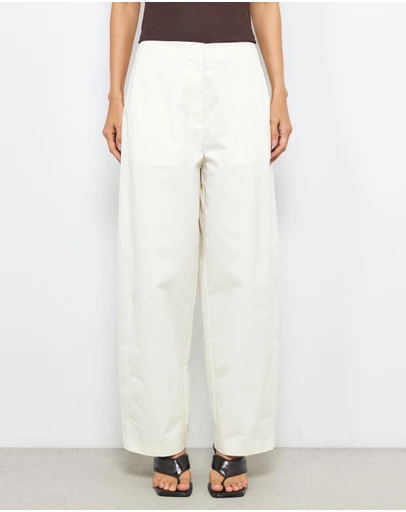 AERE - Organic Cotton Barrel Leg Trousers